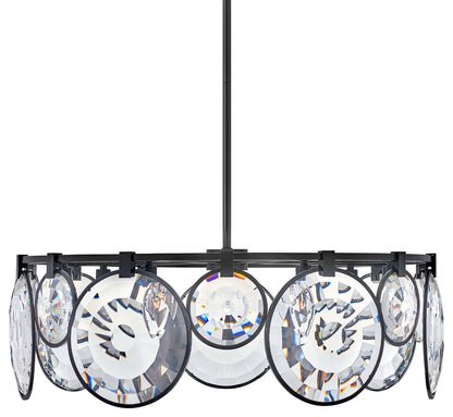 Fredrick Ramond FR31265 Nala 7 Light 31"W Drum Pendant - BlackBy Hinkley