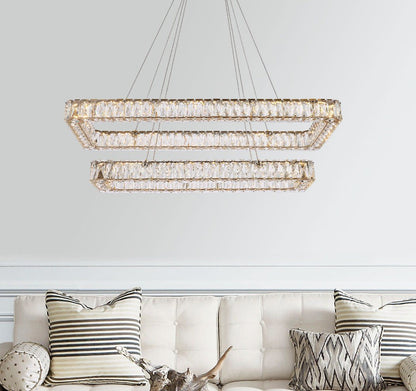 Elegant Lighting 3504G42L2 Monroe 42"W LED Crystal Linear - GoldBy Elegant Furniture & Lighting