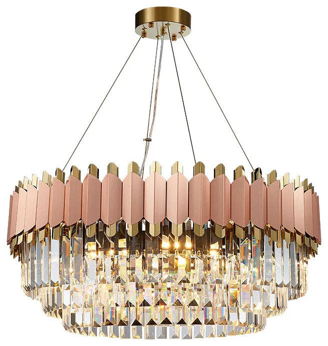 Gio 31" Rose Gold Modern ChandelierBy MORSALE