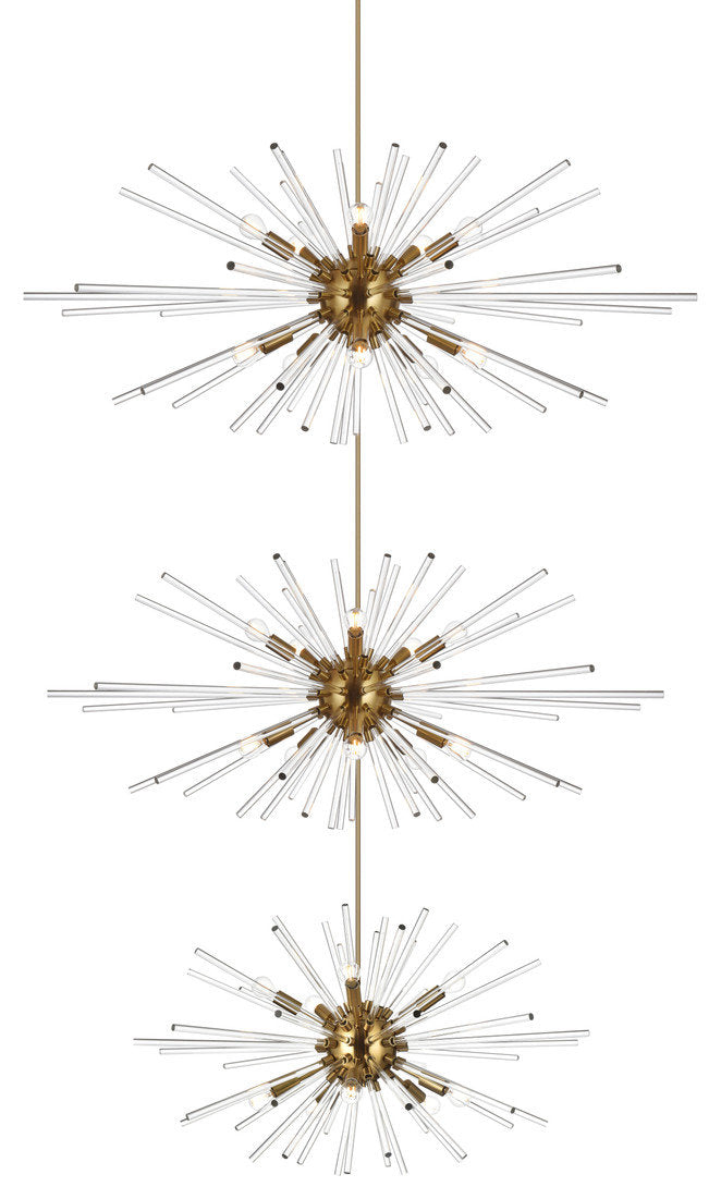 Elegant Lighting 46" Three Tiers Crystal Starburst ChandelierBy Elegant Furniture & Lighting