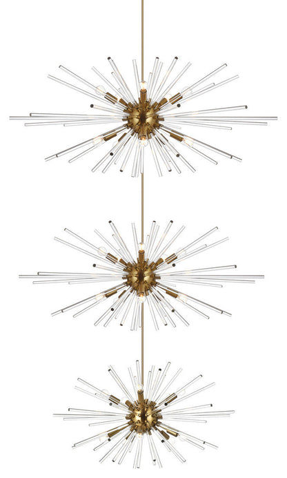 Elegant Lighting 46" Three Tiers Crystal Starburst ChandelierBy Elegant Furniture & Lighting