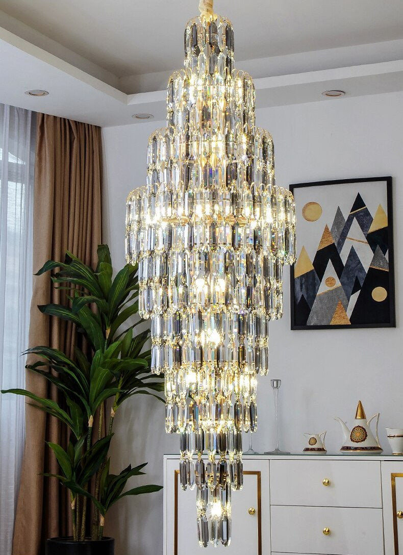 Saint-Cezaire-sur-Siagne | Stunning Large Crystal Chandelier, Dia27.6"By Miron Demid LLC