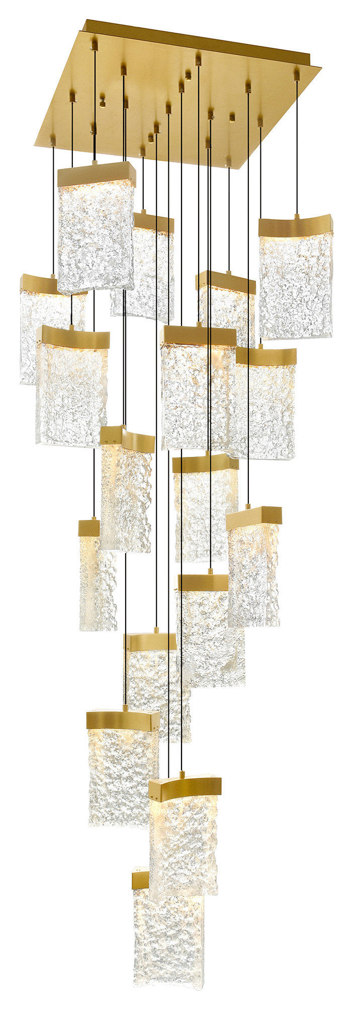 CWI LIGHTING 1587P24-17-624 Lava Integrated LED Brass ChandelierBy CWI Lighting