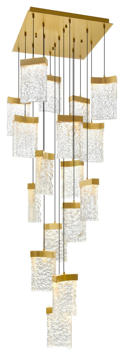 CWI LIGHTING 1587P24-17-624 Lava Integrated LED Brass ChandelierBy CWI Lighting