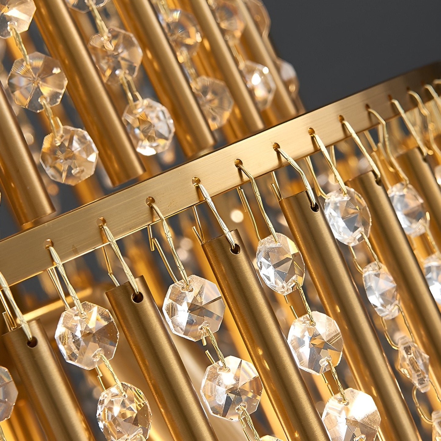 Antibes | Luxury Gold Chandelier With Crystal Balls, Warm Light, Non-DimmableBy Miron Demid LLC