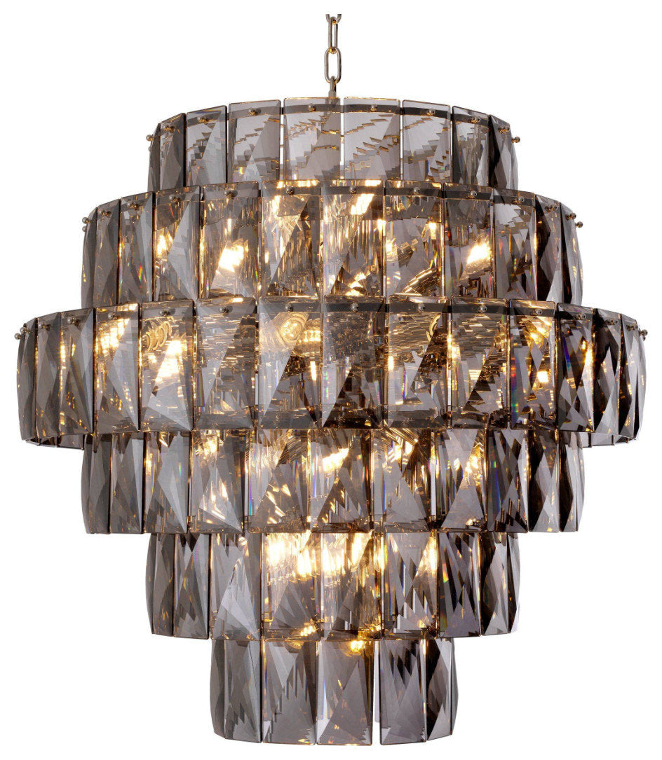 Nickel Smoked Glass Chandelier | Eichholtz Amazone LBy OROA - Furniture