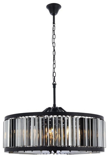 Elegant Lighting 1203D35-SS/RC Chelsea 10 Light 36"W Crystal Drum - PolishedBy Elegant Furniture & Lighting