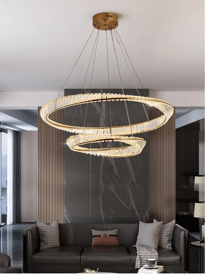 Monthey | Modern Gold Crystal Chandelier for Living Room, Dia31.5x23.6"/80x60cmBy Miron Demid LLC