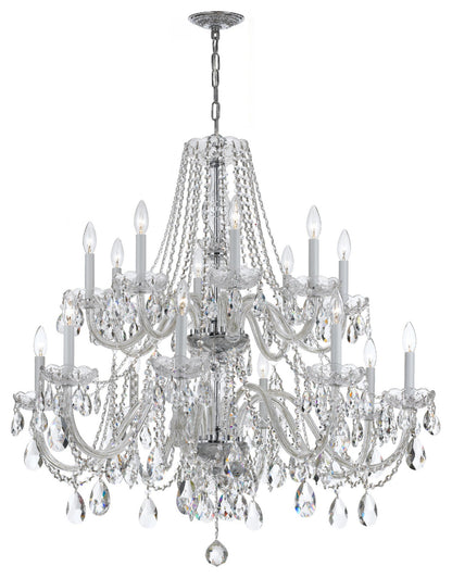 Crystorama Lighting Group 1139-CL-SAQ Traditional Crystal 16 - Polished ChromeBy Crystorama Lighting