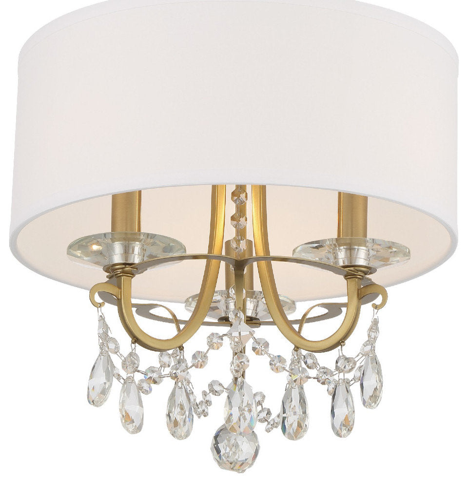 Othello 3 Light Vibrant Gold ChandelierBy Crystorama Lighting