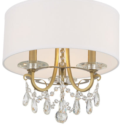 Othello 3 Light Vibrant Gold ChandelierBy Crystorama Lighting