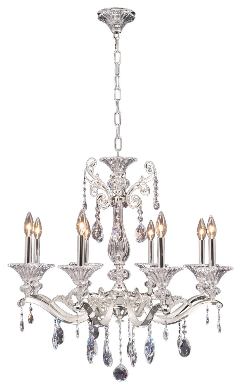 Vasari 29x28" 8-Light Classic Chandelier by AllegriBy Allegri Crystal by Kalco Lighting
