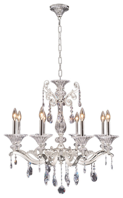 Vasari 29x28" 8-Light Classic Chandelier by AllegriBy Allegri Crystal by Kalco Lighting