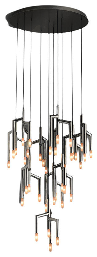 40-Light Stainless Steel Pendant Light FixtureBy Morsale.com
