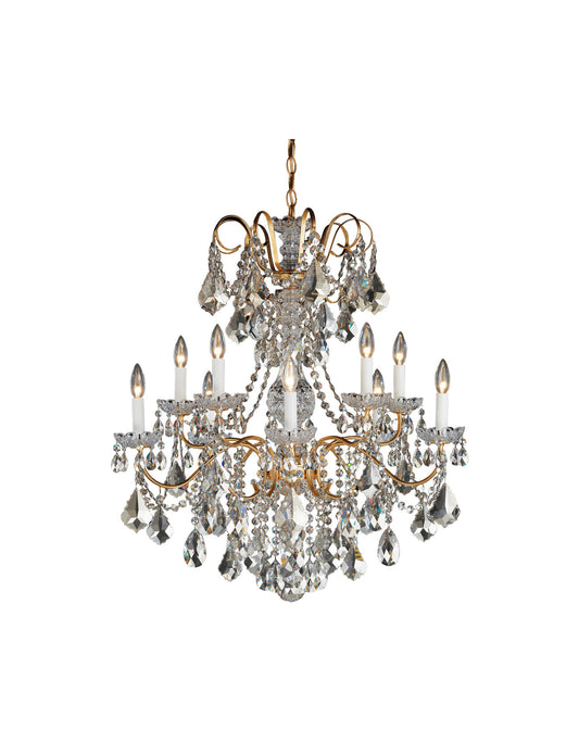 New Orleans 10-Light Chandelier in French Gold With Clear Heritage CrystalBy Schonbek
