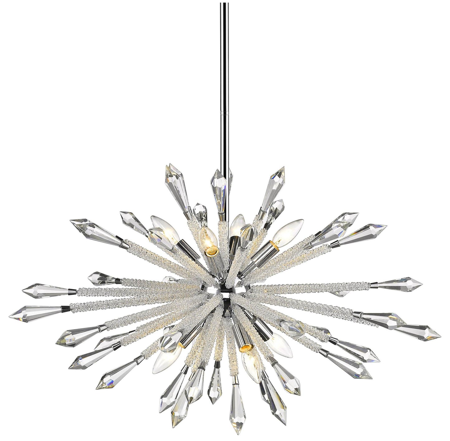 Z-Lite 4002-8B Soleia 8 Light 32"W Crystal Sputnik Chandelier - ChromeBy Z-LIte