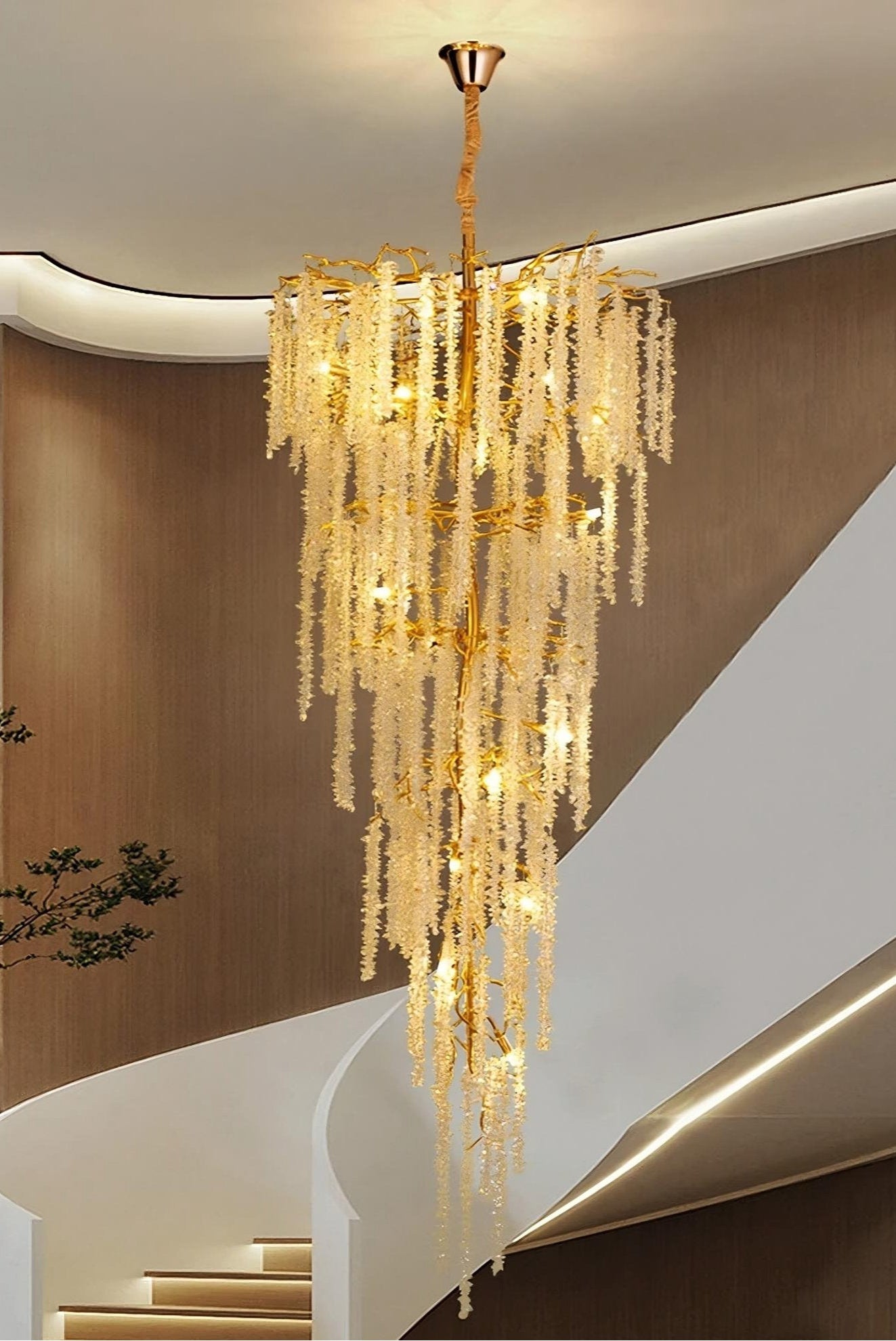 Albero Crystal Foyer ChandelierBy Morsale.com