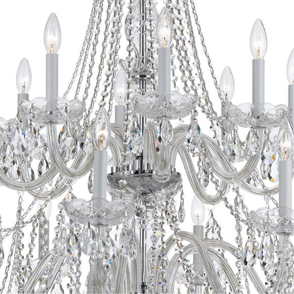 Traditional Crystal 16 Light Chandelier, Polished Chrome, 16, ClearBy Crystorama Lighting