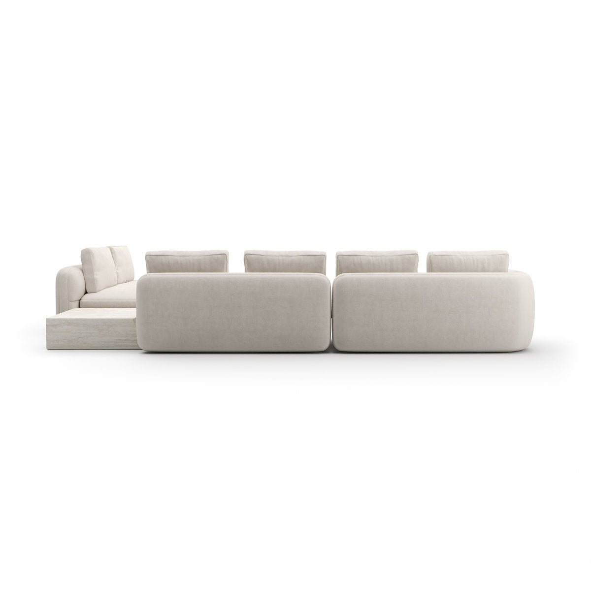 *Overlap L Bumper Sectional Dk Taupe