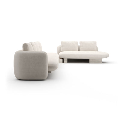 *Overlap L Bumper Sectional Dk Taupe