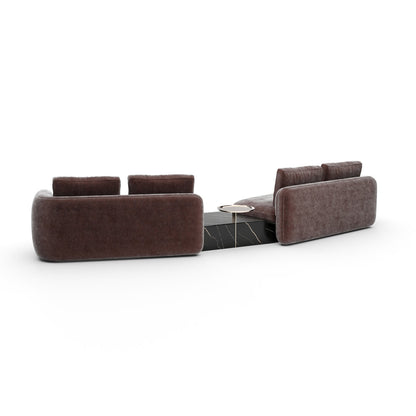 *Overlap Left Bumper Sectional Dk Taupe
