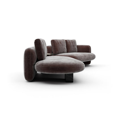 *Overlap Left Bumper Sectional Dk Taupe