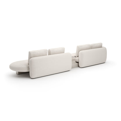 *Overlap Right Bumper Sectional Ecru