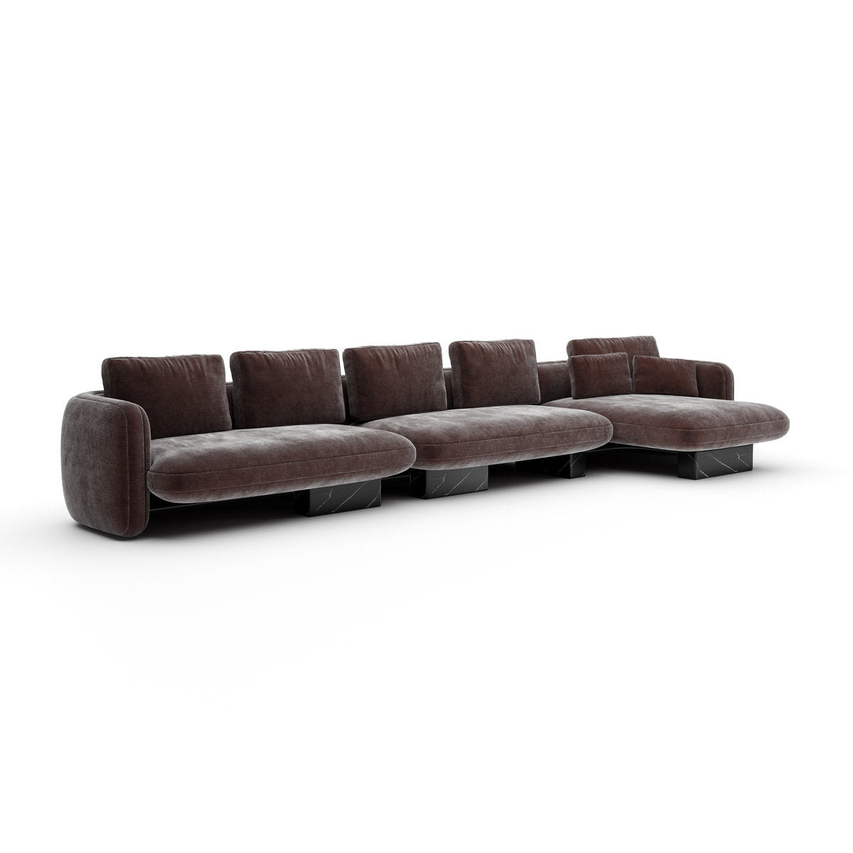 *Overlap Right Chaise Sec Large Dk Taupe