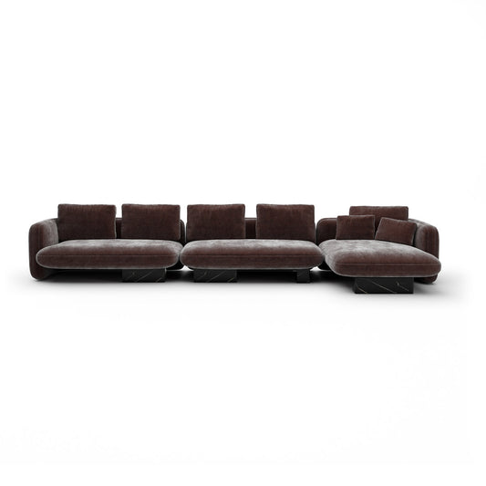 *Overlap Right Chaise Sec Large Dk Taupe