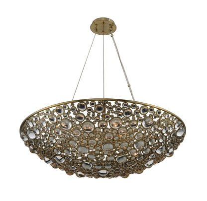 Ciottolo 32x8" 12-Light Modern Large Pendants by AllegriBy Allegri Crystal by Kalco Lighting