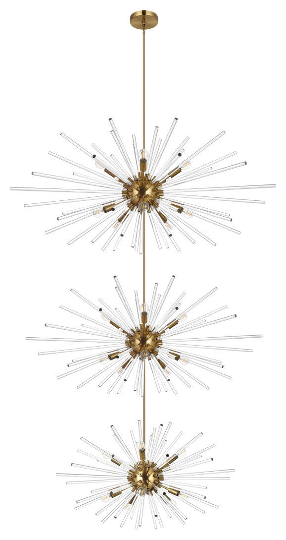 Elegant Lighting 46" Three Tiers Crystal Starburst ChandelierBy Elegant Furniture & Lighting