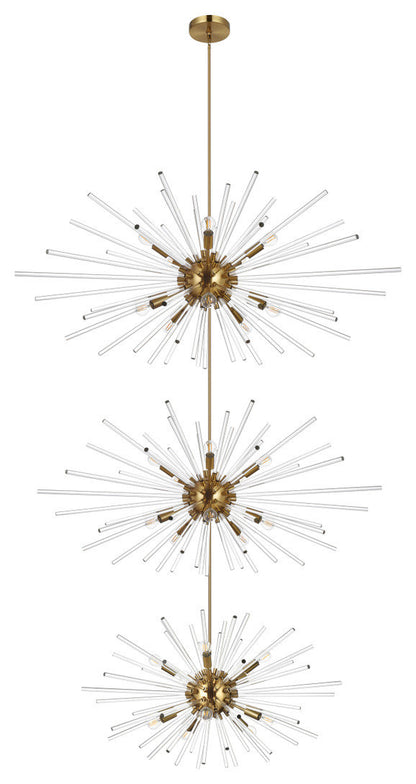 Elegant Lighting 46" Three Tiers Crystal Starburst ChandelierBy Elegant Furniture & Lighting