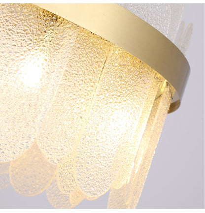 Schonbuhl | Modern Drum Chandelier for Living Room, Smoke Gray Glass, 31.5''By Miron Demid LLC