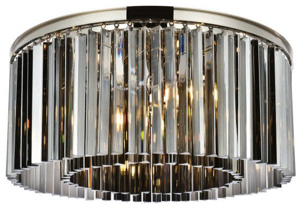 Elegant Lighting 1208F31-SS/RC Sydney 8 Light 32"W Flush Mount - PolishedBy Elegant Furniture & Lighting
