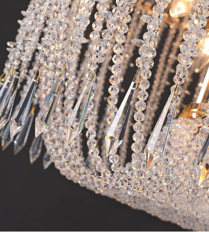 Modern loft crystal chandelier for living room, staircase, foyer., 33.5''By Miron Demid LLC