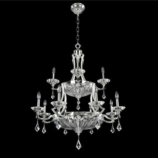 Allegri Crystal, Orecchini 36" Round Chandelier 18 LightBy Allegri Crystal by Kalco Lighting
