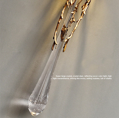 Jumilla | Creative LED Crystal Copper Wall Lamp, Copper, Cool LightBy Miron Demid LLC