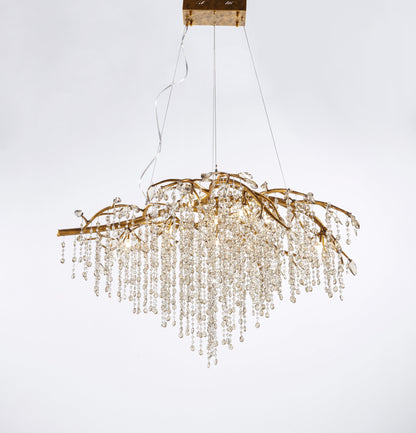 Gold Crystal Branch Chandelier, GoldBy Design Living