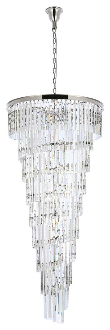 Elegant Lighting 30" Spiral Crystal ChandelierBy Elegant Furniture & Lighting