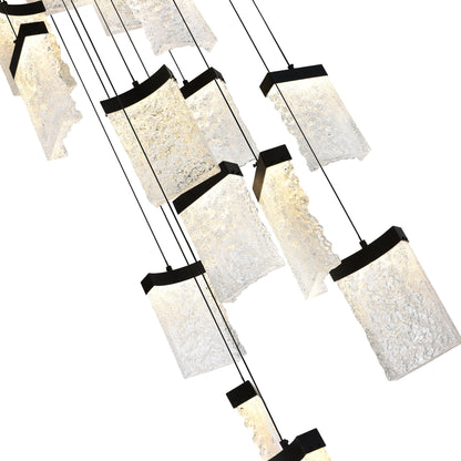 CWI LIGHTING 1587P24-17-101 Lava Integrated LED Black ChandelierBy CWI Lighting