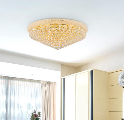 Elegant Lighting V1800F36/RC Primo 20 Light 36"W Flush Mount - GoldBy Elegant Furniture & Lighting