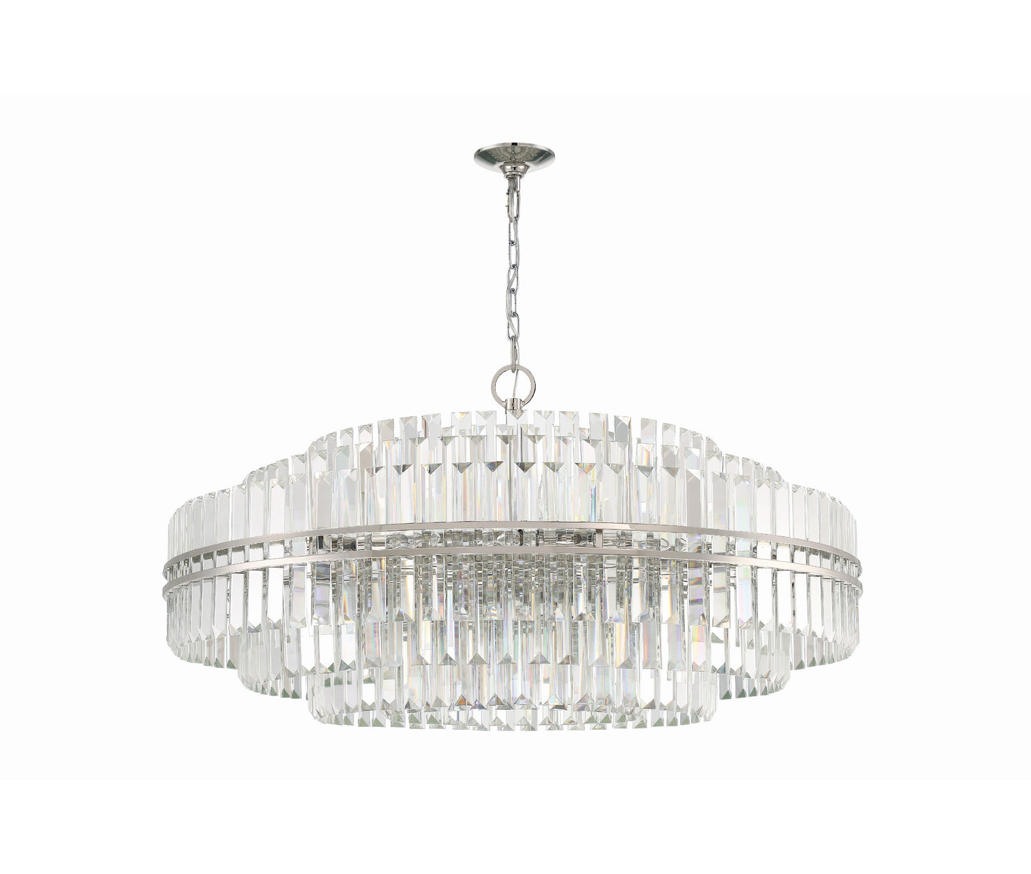 Hayes 32-Light Polished Nickel ChandelierBy Crystorama Lighting