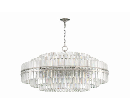 Hayes 32-Light Polished Nickel ChandelierBy Crystorama Lighting