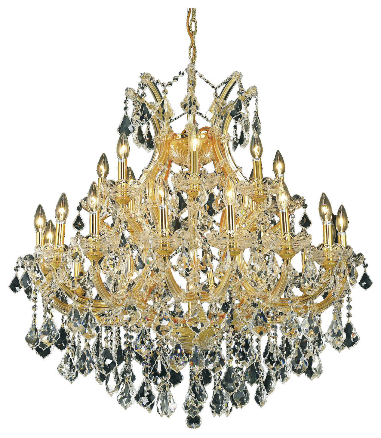 Elegant Maria Theresa 24-Light Gold ChandelierBy Elegant Furniture & Lighting