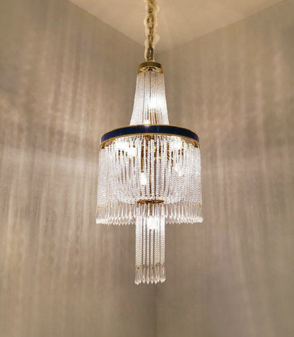 Deiva Marina | Luxury Large Spiral Crystal Chandelier for StaircaseBy Miron Demid LLC