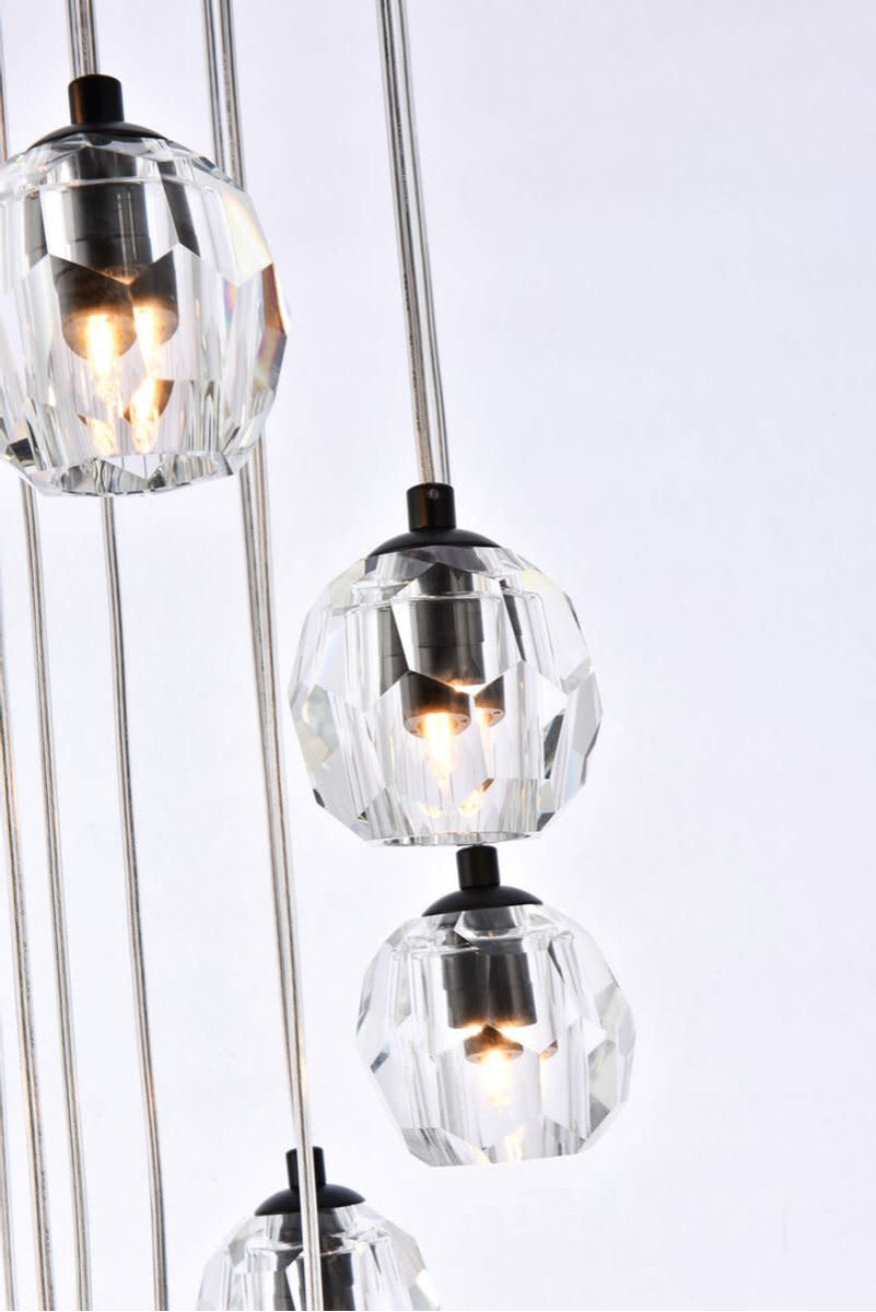 Elegant Lighting 3505G19 Eren 24 Light 19"W Crystal Multi Light - ChromeBy Elegant Furniture & Lighting
