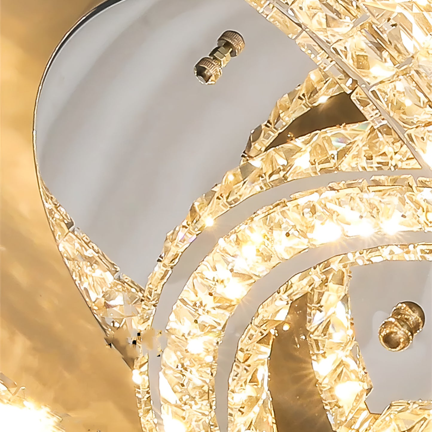 Aicurzio | Fashionable Luxury Crystal Gold Chandelier, 59.1x39.4'By Miron Demid LLC