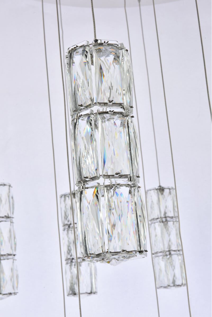 Elegant Lighting Polaris 38" Led Chandelier in ChromeBy Elegant Furniture & Lighting