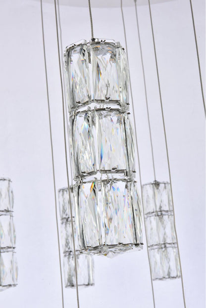 Elegant Lighting Polaris 38" Led Chandelier in ChromeBy Elegant Furniture & Lighting