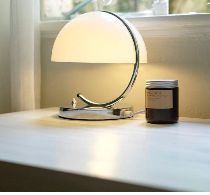 NovaOrb Retro Space Age Table Lamp �C Futuristic Glow for Home and Office